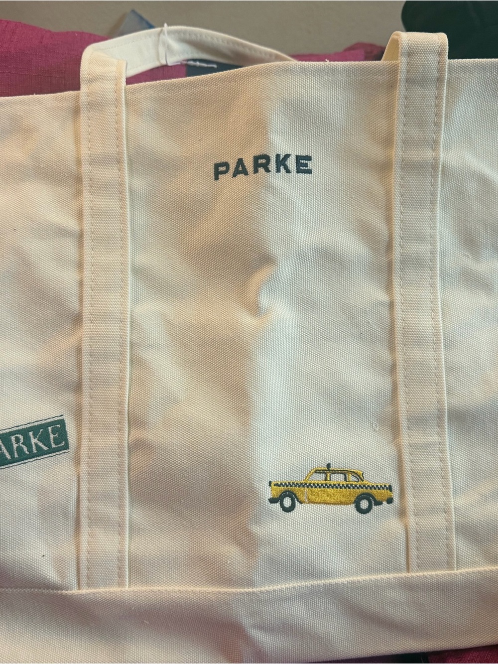 Parke Canvas Tote Bag in Cream NYC FALL 2026 pop up exclusive